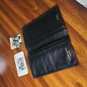 Hardy Amies London Calf Leather Pocket Wallet Unisex